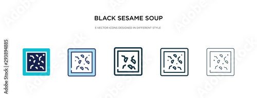 black sesame soup icon in different style vector illustration. two colored and black black sesame soup vector icons designed in filled, outline, line and stroke style can be used for web, mobile, ui