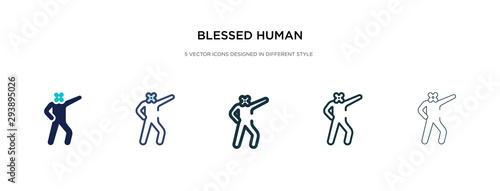 blessed human icon in different style vector illustration. two colored and black blessed human vector icons designed in filled, outline, line and stroke style can be used for web, mobile, ui