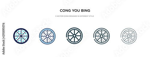 cong you bing icon in different style vector illustration. two colored and black cong you bing vector icons designed in filled, outline, line and stroke style can be used for web, mobile, ui photo