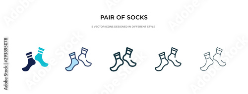 pair of socks icon in different style vector illustration. two colored and black pair of socks vector icons designed in filled, outline, line and stroke style can be used for web, mobile, ui