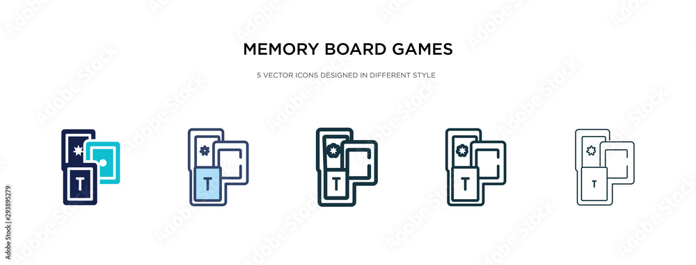 memory board games icon in different style vector illustration. two colored and black memory board games vector icons designed in filled, outline, line and stroke style can be used for web, mobile, memory board games icon in different style vector illustration. two colored and black memory board games vector icons designed in filled, outline, line and stroke style can be used for web, mobile,