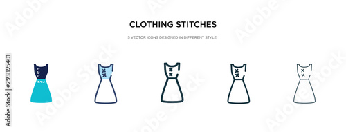 clothing stitches icon in different style vector illustration. two colored and black clothing stitches vector icons designed in filled  outline  line and stroke style can be used for web  mobile  ui