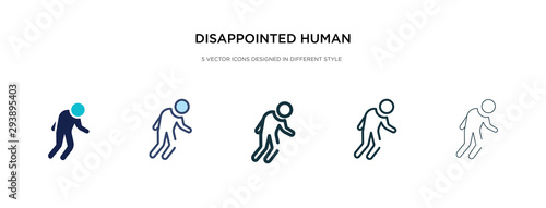 disappointed human icon in different style vector illustration. two colored and black disappointed human vector icons designed in filled, outline, line and stroke style can be used for web, mobile,