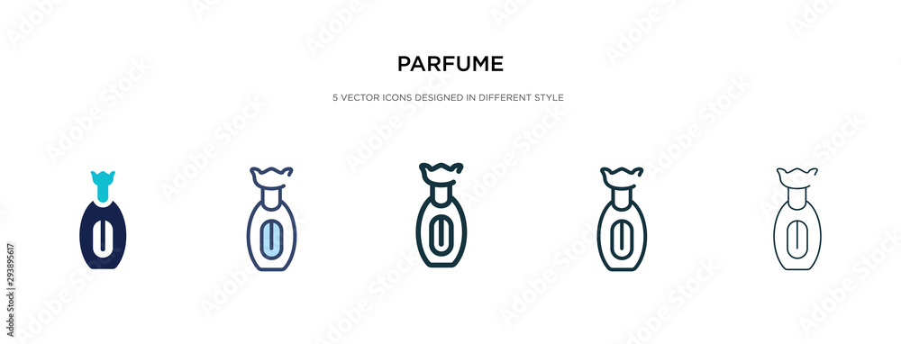 parfume icon in different style vector illustration. two colored and black parfume vector icons designed in filled, outline, line and stroke style can be used for web, mobile, ui parfume icon in different style vector illustration. two colored and black parfume vector icons designed in filled, outline, line and stroke style can be used for web, mobile, ui