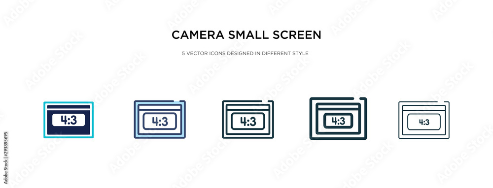camera small screen size icon in different style vector illustration. two colored and black camera small screen size vector icons designed in filled, outline, line and stroke style can be used for camera small screen size icon in different style vector illustration. two colored and black camera small screen size vector icons designed in filled, outline, line and stroke style can be used for