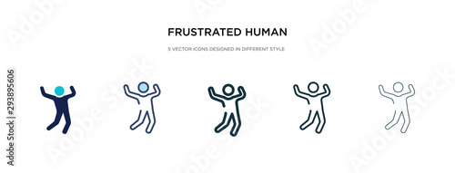 frustrated human icon in different style vector illustration. two colored and black frustrated human vector icons designed in filled, outline, line and stroke style can be used for web, mobile, ui