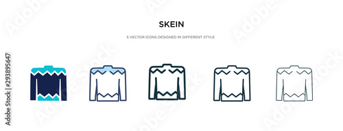 skein icon in different style vector illustration. two colored and black skein vector icons designed in filled, outline, line and stroke style can be used for web, mobile, ui