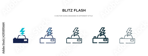 blitz flash icon in different style vector illustration. two colored and black blitz flash vector icons designed in filled, outline, line and stroke style can be used for web, mobile, ui