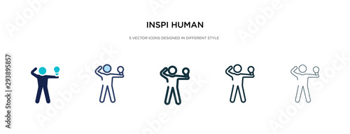inspi human icon in different style vector illustration. two colored and black inspi human vector icons designed in filled  outline  line and stroke style can be used for web  mobile  ui