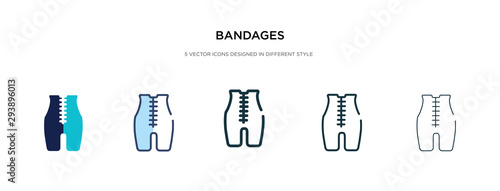 bandages icon in different style vector illustration. two colored and black bandages vector icons designed in filled  outline  line and stroke style can be used for web  mobile  ui