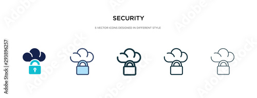 security icon in different style vector illustration. two colored and black security vector icons designed in filled, outline, line and stroke style can be used for web, mobile, ui