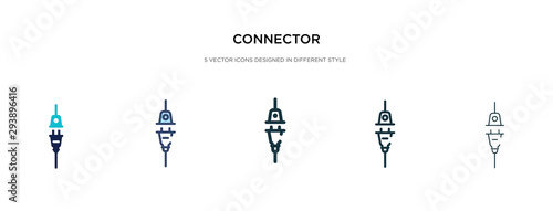 connector icon in different style vector illustration. two colored and black connector vector icons designed in filled, outline, line and stroke style can be used for web, mobile, ui