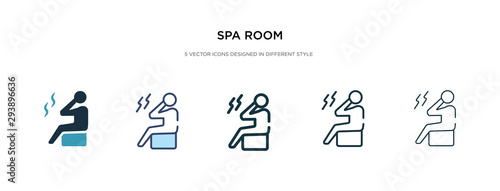 spa room icon in different style vector illustration. two colored and black spa room vector icons designed in filled, outline, line and stroke style can be used for web, mobile, ui