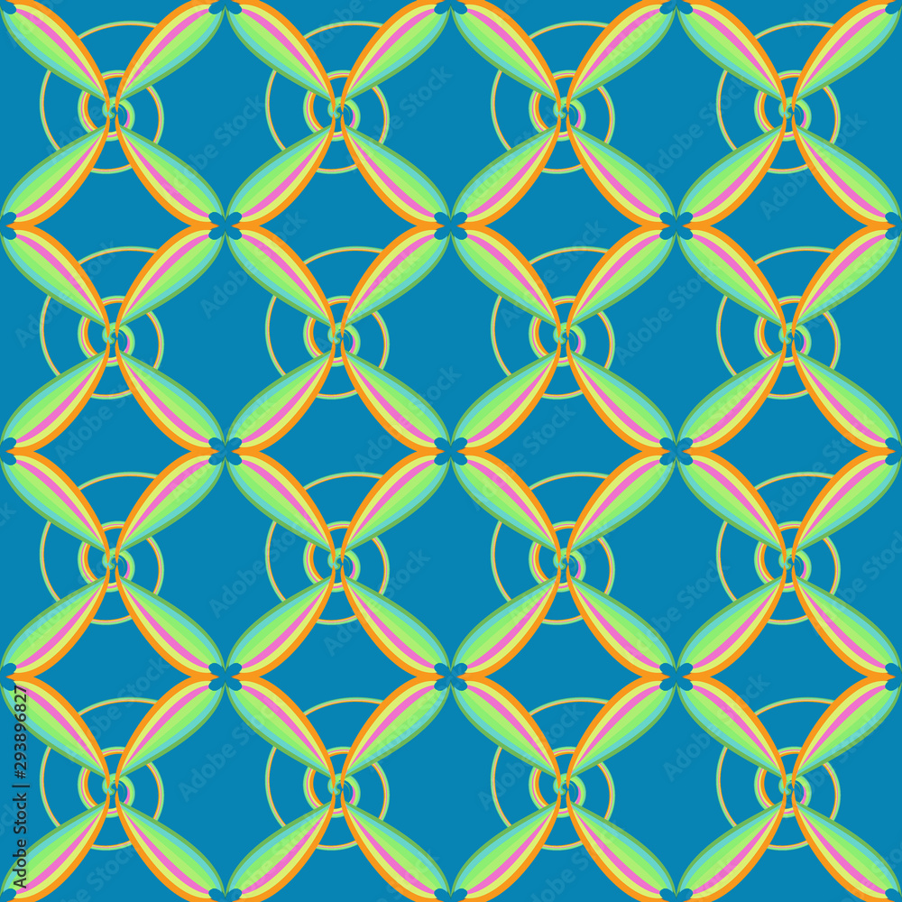 Naklejka premium Pattern multicolore con losanghe e piccole spirali