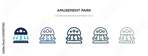 amusement park icon in different style vector illustration. two colored and black amusement park vector icons designed in filled, outline, line and stroke style can be used for web, mobile, ui