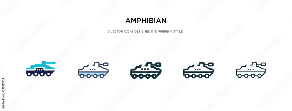 amphibian icon in different style vector illustration. two colored and black amphibian vector icons designed in filled, outline, line and stroke style can be used for web, mobile, ui