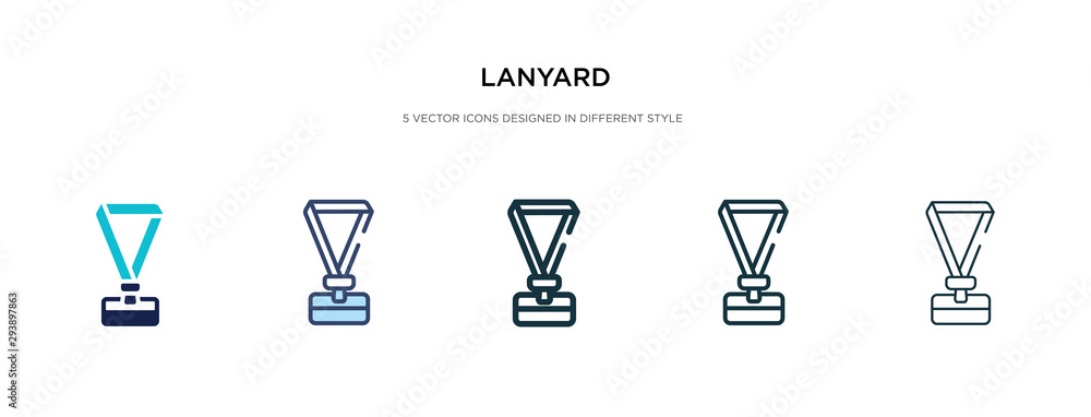 lanyard icon in different style vector illustration. two colored and black lanyard vector icons designed in filled, outline, line and stroke style can be used for web, mobile, ui lanyard icon in different style vector illustration. two colored and black lanyard vector icons designed in filled, outline, line and stroke style can be used for web, mobile, ui