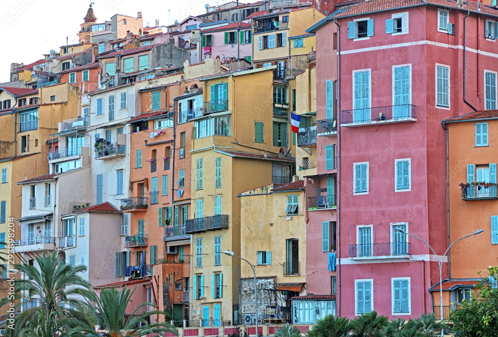 French Riviera - Menton - colorful old town