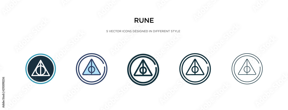 rune icon in different style vector illustration. two colored and black rune vector icons designed in filled, outline, line and stroke style can be used for web, mobile, ui