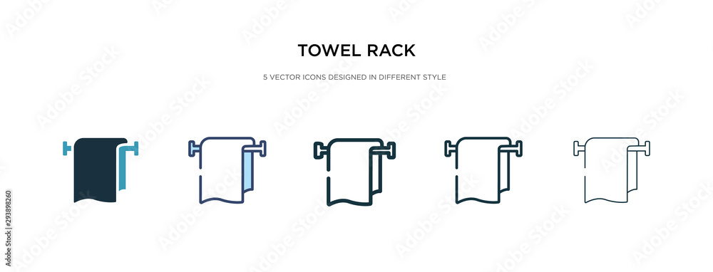 towel rack icon in different style vector illustration. two colored and ...