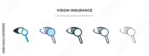 vision insurance icon in different style vector illustration. two colored and black vision insurance vector icons designed in filled, outline, line and stroke style can be used for web, mobile, ui