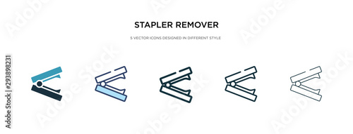 stapler remover icon in different style vector illustration. two colored and black stapler remover vector icons designed in filled, outline, line and stroke style can be used for web, mobile, ui
