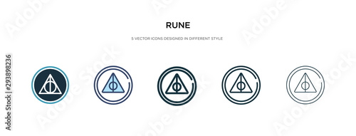 rune icon in different style vector illustration. two colored and black rune vector icons designed in filled, outline, line and stroke style can be used for web, mobile, ui