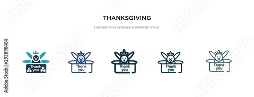 thanksgiving icon in different style vector illustration. two colored and black thanksgiving vector icons designed in filled, outline, line and stroke style can be used for web, mobile, ui