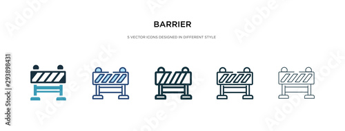 barrier icon in different style vector illustration. two colored and black barrier vector icons designed in filled, outline, line and stroke style can be used for web, mobile, ui photo