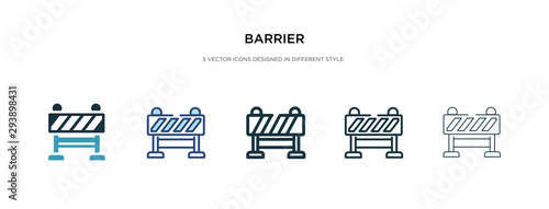 barrier icon in different style vector illustration. two colored and black barrier vector icons designed in filled, outline, line and stroke style can be used for web, mobile, ui