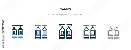 tanks icon in different style vector illustration. two colored and black tanks vector icons designed in filled, outline, line and stroke style can be used for web, mobile, ui