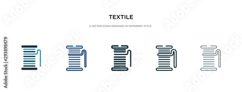 textile icon in different style vector illustration. two colored and black textile vector icons designed in filled, outline, line and stroke style can be used for web, mobile, ui