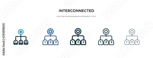 interconnected icon in different style vector illustration. two colored and black interconnected vector icons designed in filled, outline, line and stroke style can be used for web, mobile, ui