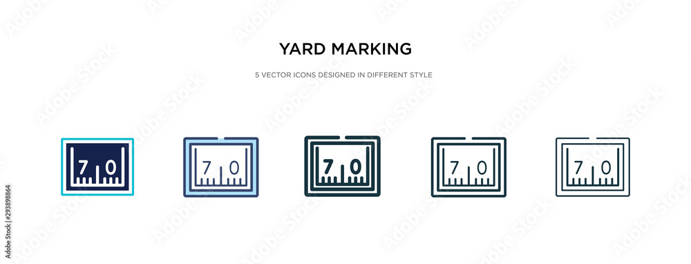 yard marking icon in different style vector illustration. two colored and black yard marking vector icons designed in filled, outline, line and stroke style can be used for web, mobile, ui yard marking icon in different style vector illustration. two colored and black yard marking vector icons designed in filled, outline, line and stroke style can be used for web, mobile, ui
