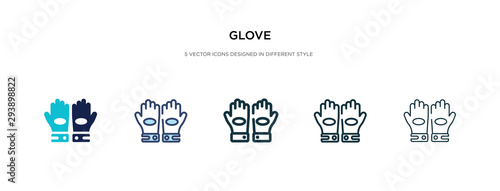 glove icon in different style vector illustration. two colored and black glove vector icons designed in filled, outline, line and stroke style can be used for web, mobile, ui