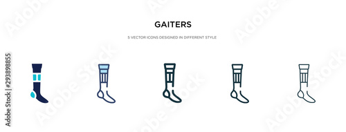 gaiters icon in different style vector illustration. two colored and black gaiters vector icons designed in filled  outline  line and stroke style can be used for web  mobile  ui