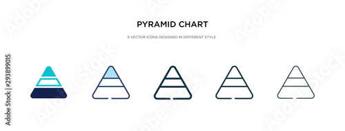 pyramid chart icon in different style vector illustration. two colored and black pyramid chart vector icons designed in filled, outline, line and stroke style can be used for web, mobile, ui