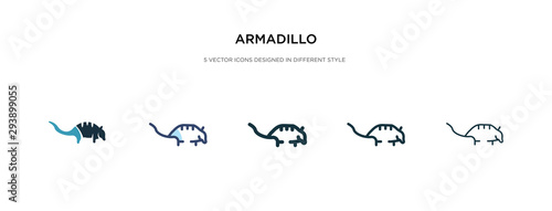 armadillo icon in different style vector illustration. two colored and black armadillo vector icons designed in filled, outline, line and stroke style can be used for web, mobile, ui