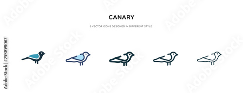 canary icon in different style vector illustration. two colored and black canary vector icons designed in filled, outline, line and stroke style can be used for web, mobile, ui photo