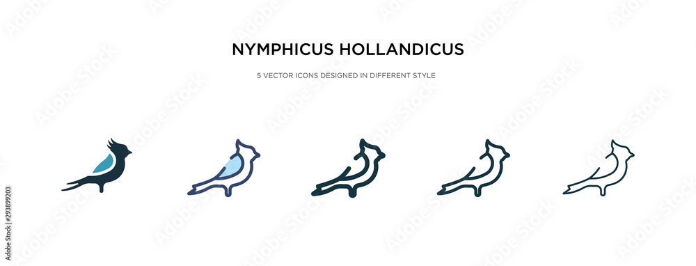 nymphicus hollandicus icon in different style vector illustration. two colored and black nymphicus hollandicus vector icons designed in filled, outline, line and stroke style can be used for web, nymphicus hollandicus icon in different style vector illustration. two colored and black nymphicus hollandicus vector icons designed in filled, outline, line and stroke style can be used for web,