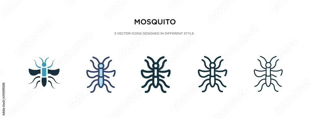 mosquito icon in different style vector illustration. two colored and black mosquito vector icons designed in filled, outline, line and stroke style can be used for web, mobile, ui mosquito icon in different style vector illustration. two colored and black mosquito vector icons designed in filled, outline, line and stroke style can be used for web, mobile, ui