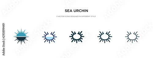sea urchin icon in different style vector illustration. two colored and black sea urchin vector icons designed in filled, outline, line and stroke style can be used for web, mobile, ui