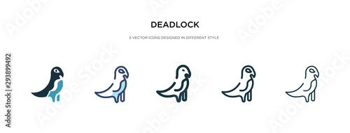 deadlock icon in different style vector illustration. two colored and black deadlock vector icons designed in filled, outline, line and stroke style can be used for web, mobile, ui