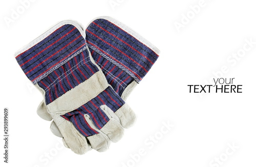 Industrial gloves with the copy space photo