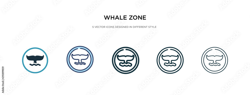 whale zone icon in different style vector illustration. two colored and black whale zone vector icons designed in filled, outline, line and stroke style can be used for web, mobile, ui