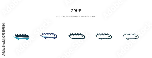 grub icon in different style vector illustration. two colored and black grub vector icons designed in filled, outline, line and stroke style can be used for web, mobile, ui