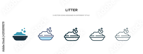 litter icon in different style vector illustration. two colored and black litter vector icons designed in filled, outline, line and stroke style can be used for web, mobile, ui