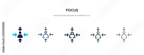 focus icon in different style vector illustration. two colored and black focus vector icons designed in filled, outline, line and stroke style can be used for web, mobile, ui