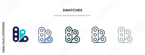 swatches icon in different style vector illustration. two colored and black swatches vector icons designed in filled, outline, line and stroke style can be used for web, mobile, ui