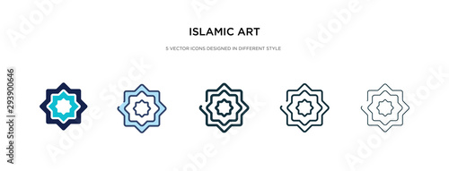 islamic art icon in different style vector illustration. two colored and black islamic art vector icons designed in filled, outline, line and stroke style can be used for web, mobile, ui
